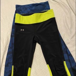 2 items Under Armour Women’s high waisted yoga capri, tummy control.